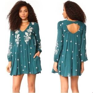 Free People Sweet Tennessee Embroidered Boho Mini Dress Sz. S